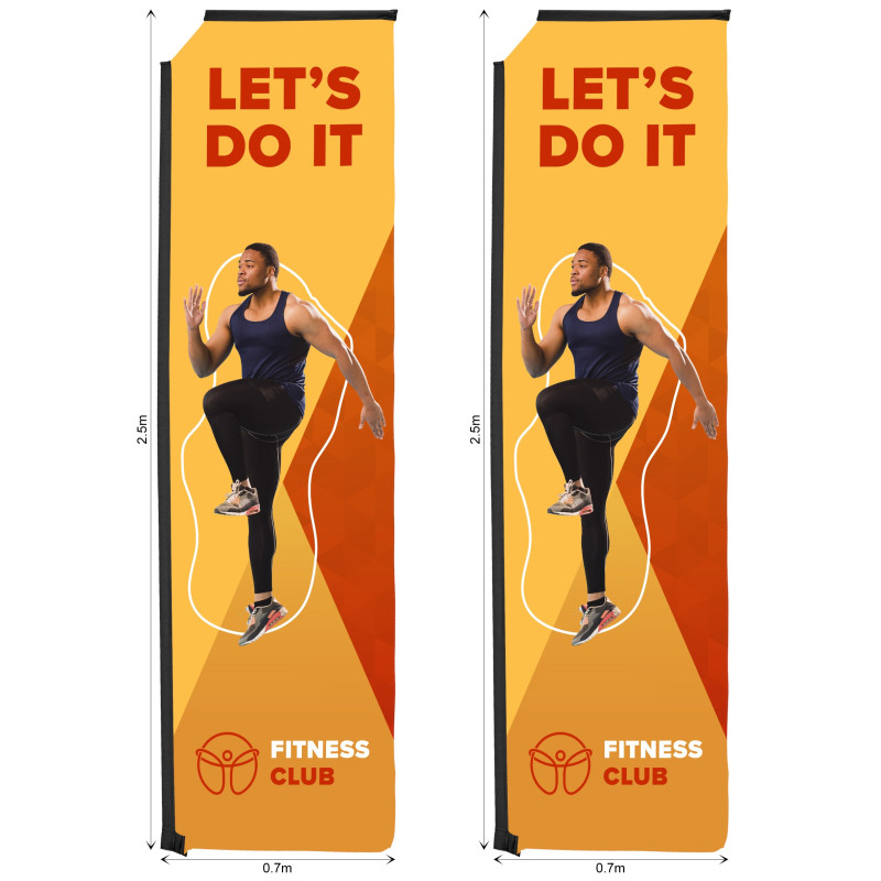 Legend 3m Sublimated Telescopic Flying Banner Skin - Set Of 2 (Excludes Hardware)