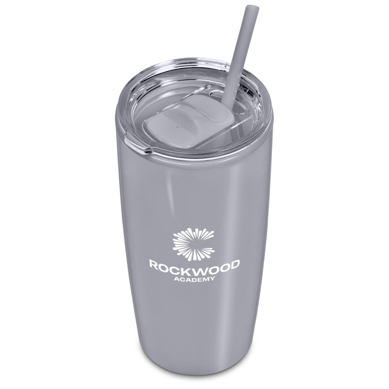 Altitude Daytona Plastic 2-in-1 Double-Wall Tumbler & Straw - 600ml
