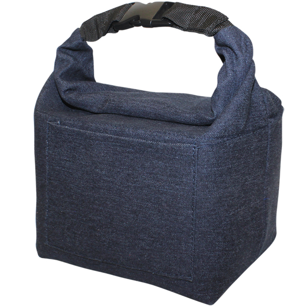 Denim Roll Up Cooler with 1 colour screen print