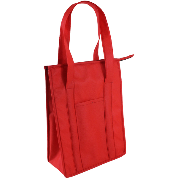 Flurry Tote Cooler with 1 col print + pocket