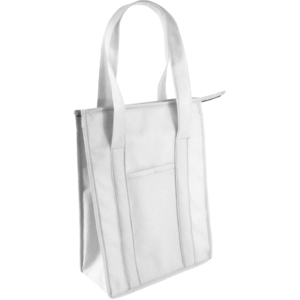 Flurry Tote Cooler with 1 col print + pocket