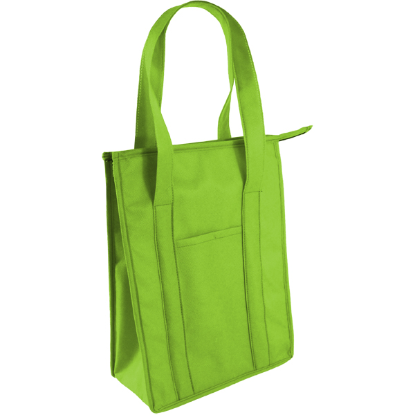 Flurry Tote Cooler with 1 col print + pocket