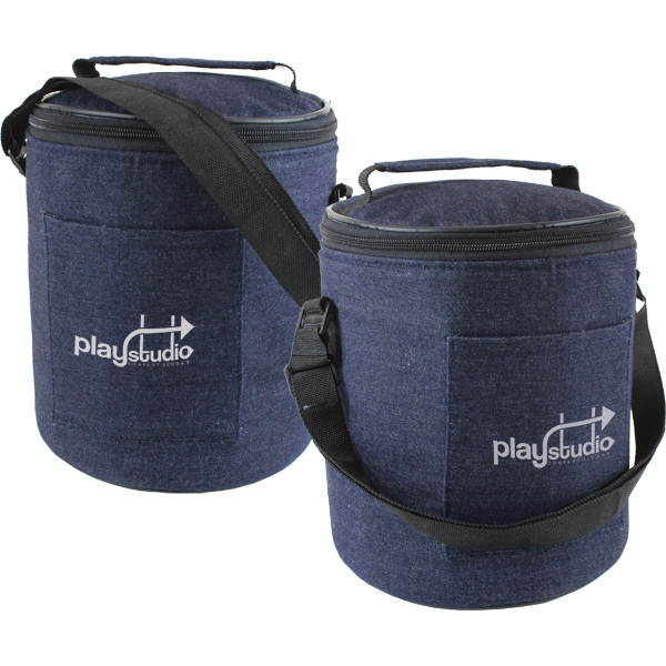 Eira Denim Barrel Cooler with Pocket.