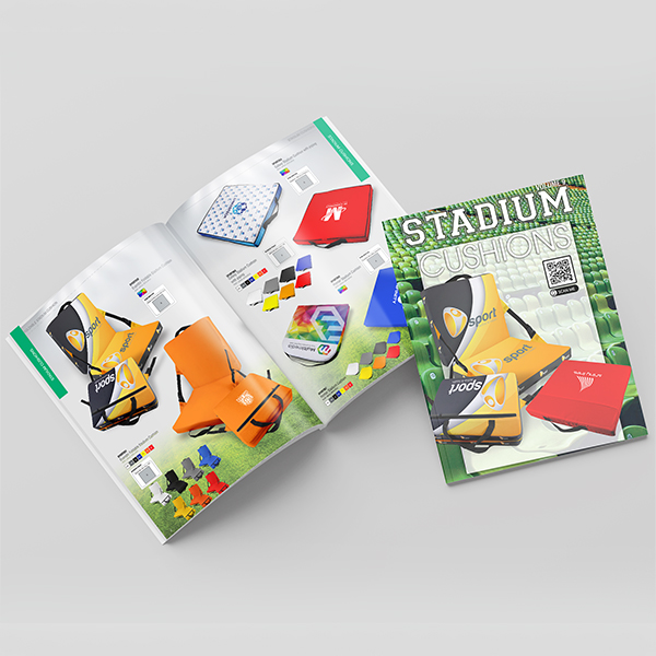 Stadium Cushions A5 booklet with 20 pages