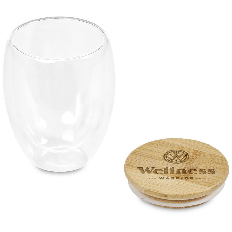 Okiyo Aibo Glass & Bamboo Coffee Set