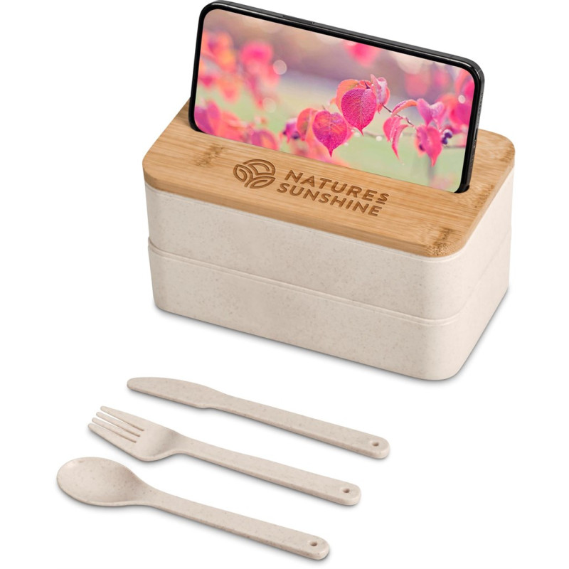 Okiyo Dura Wheat Straw & Bamboo Lunch Box Set
