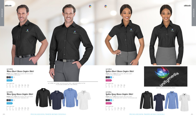 Ladies Long Sleeve Empire Shirt