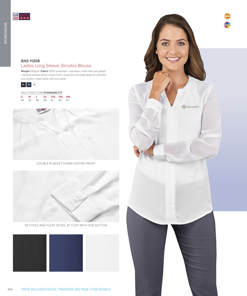 Ladies Long Sleeve Zenobia Blouse