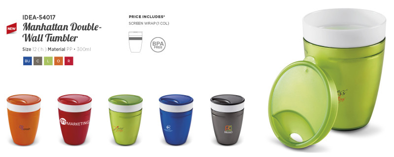 Altitude Manhattan Plastic Double-Wall Tumbler - 300ml