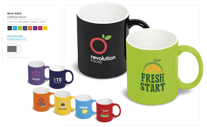 Omega Ceramic Coffee Mug - 330ml