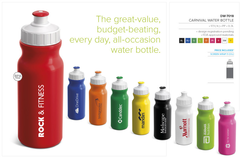 Altitude Carnival Plastic Water Bottle - 300ml