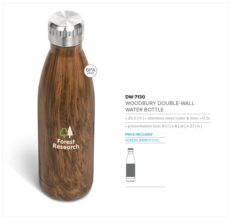 Serendipio Woodbury Stainless Steel Vacuum Water Bottle - 500ml