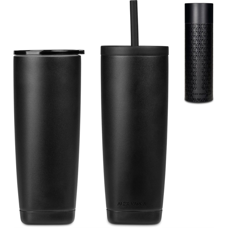 Alex Varga Aurelian Stainless Steel 2-in-1 Vacuum Tumbler & Straw