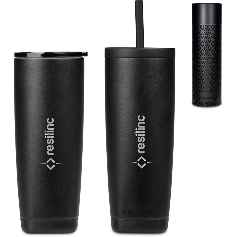 Alex Varga Aurelian Stainless Steel 2-in-1 Vacuum Tumbler & Straw