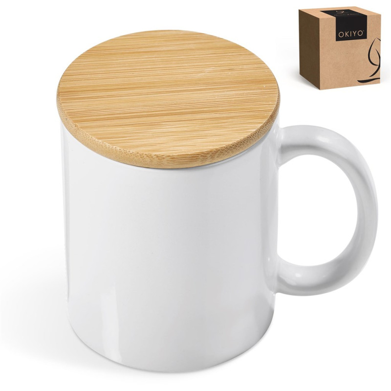 Okiyo Sozo Bamboo & Ceramic Sublimation Coffee Mug - 330ml