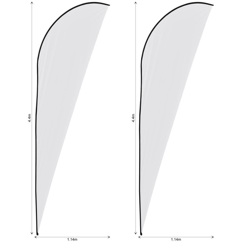 Legend 4m Sublimated Sharkfin Flying Banner Skin - Set Of 2 (Excludes Hardware)