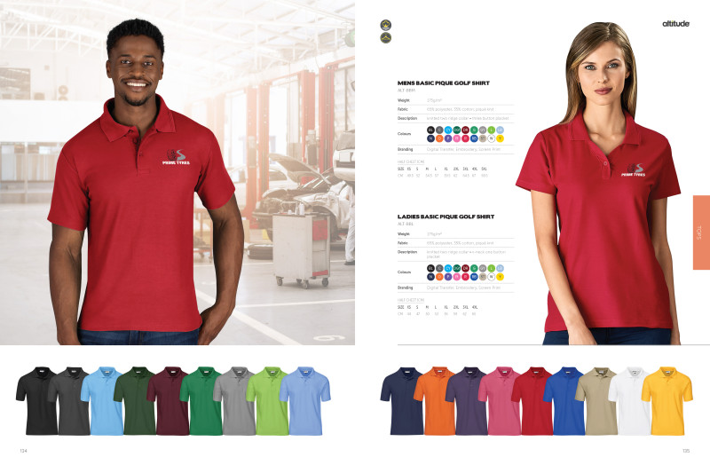 Mens Basic Pique Golf Shirt