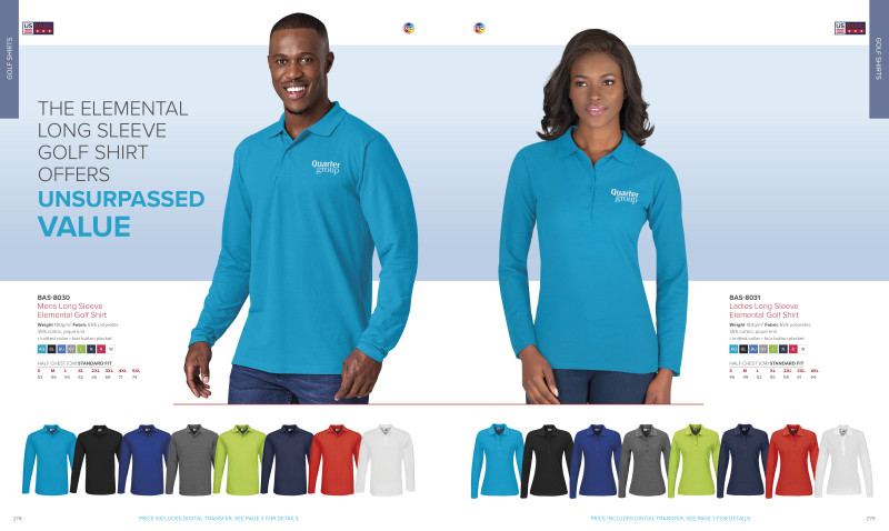 Ladies Long Sleeve Elemental Golf Shirt