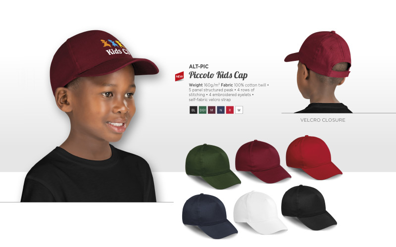 Piccolo Kids 5 Panel Cap - Yellow