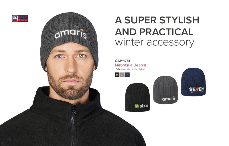 Nebraska Acrylic Beanie