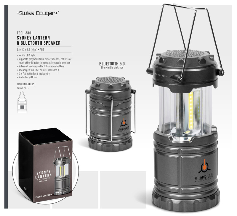 Swiss Cougar Sydney Lantern & Bluetooth Speaker