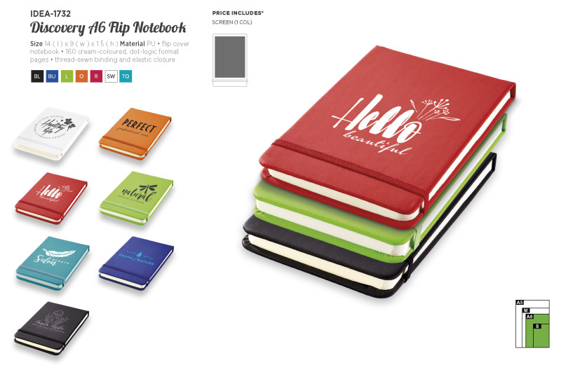 Altitude Discovery A6 Hard Cover Flip Notebook