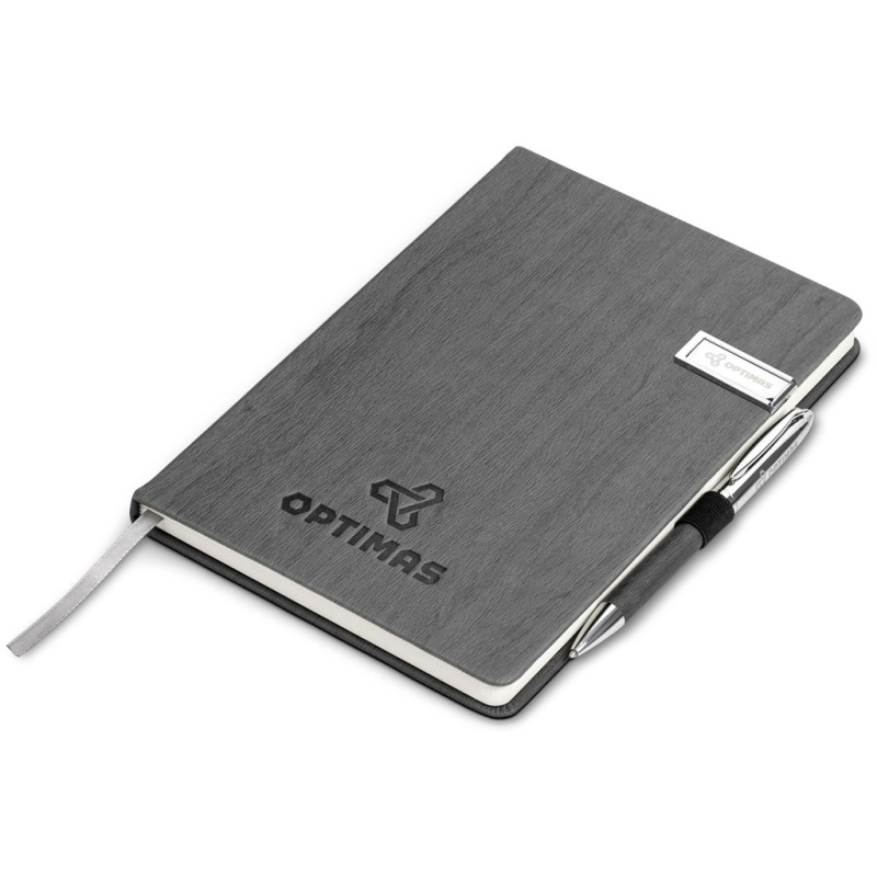Oakridge A5 Hard Cover Flash Drive Notebook - 8GB