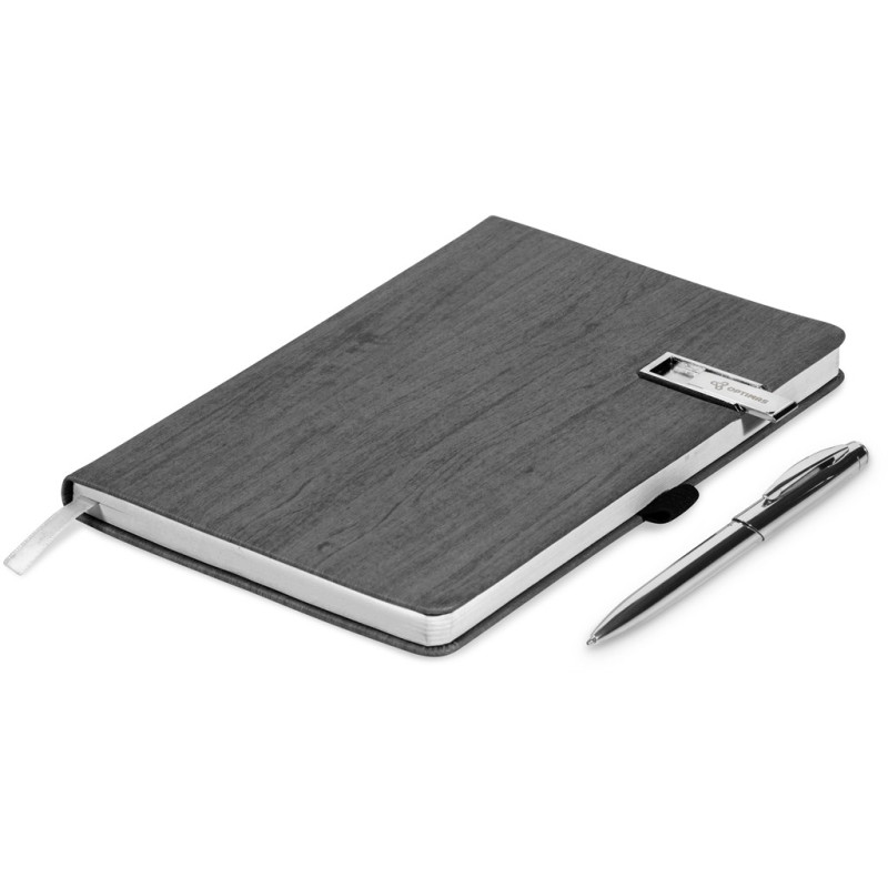 Oakridge A5 Hard Cover Flash Drive Notebook - 8GB