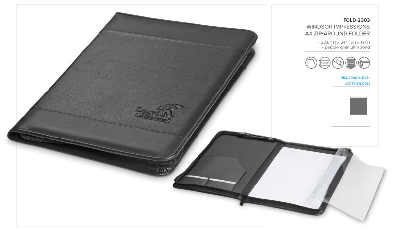 Altitude Windsor A4 Zip-Around Folder