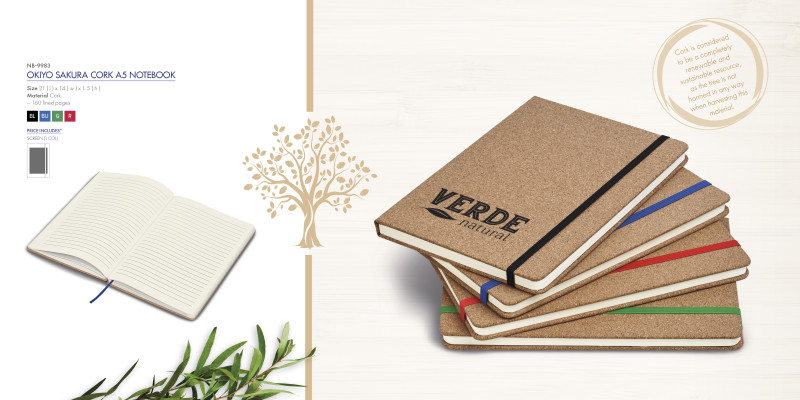 Okiyo Sakura Cork A5 Hard Cover Notebook