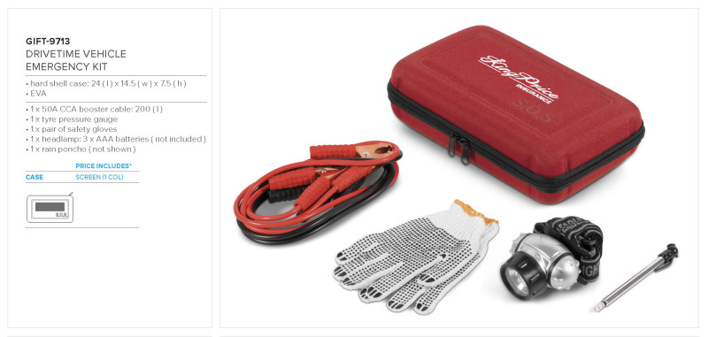 US Basic Drive-Time Vehicle Emergency Kit