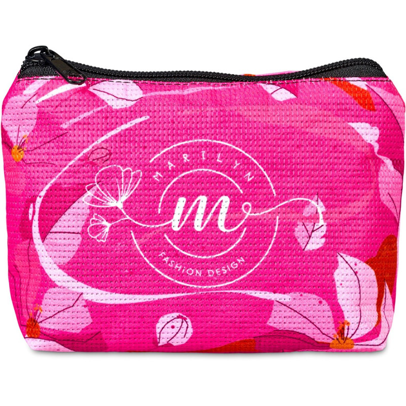 Pre-Printed Sample Hoppla Leanne Recycled PET Stitch-Bond Mini Toiletry Bag