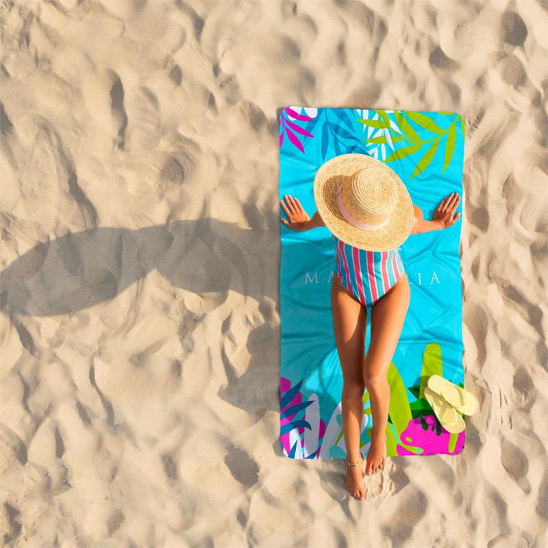 Pre-Printed Sample Hoppla Hula Beach Towel - Double-Sided Branding