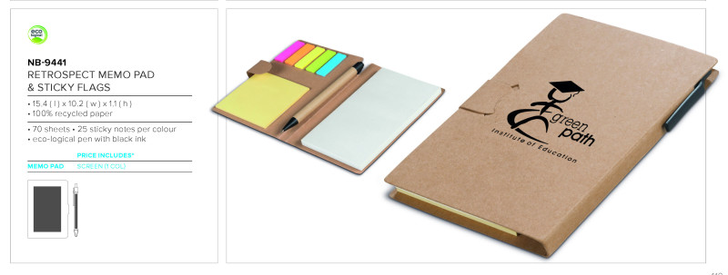 Altitude Retrospect Memo & Ball Pen Set