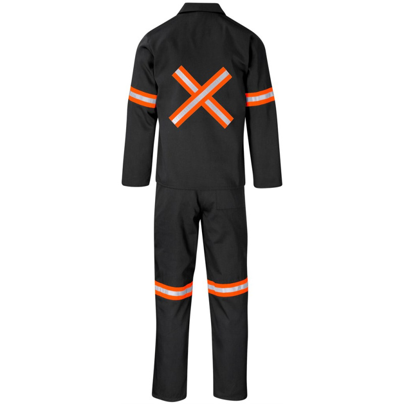 Trade Polycotton Conti - Suit Reflective Arms, Legs & Back - Orange Tape