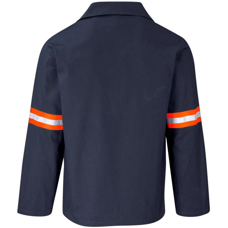 Artisan Premium 100% Cotton Jacket - Reflective Arms - Orange Tape
