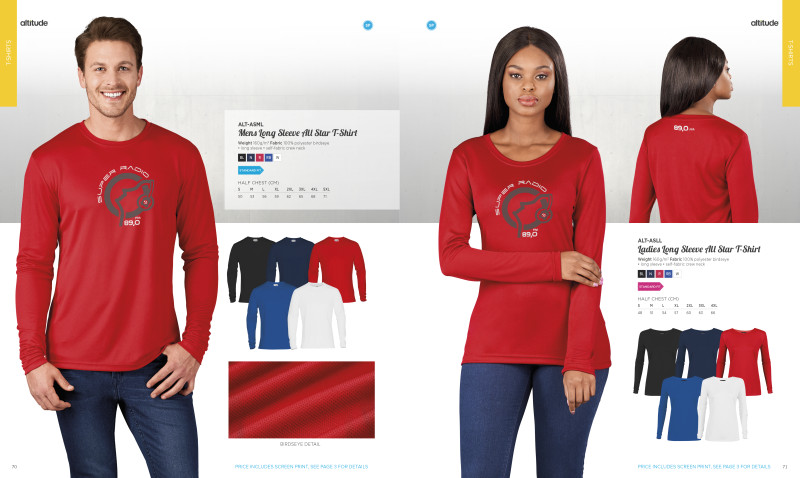 Ladies Long Sleeve All Star T-Shirt