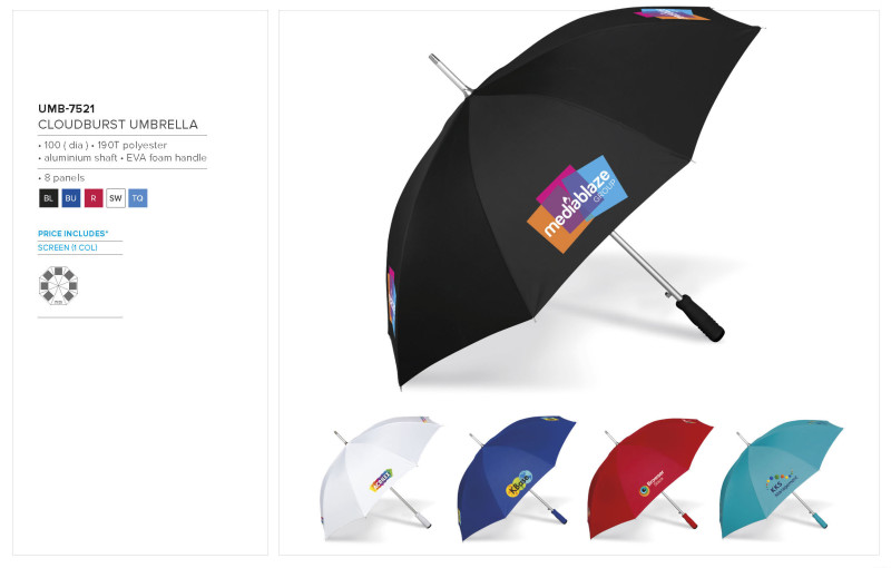 Cloudburst Auto-Open Umbrella