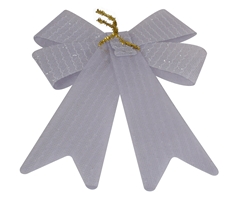 Christmas Silver Glitter Bow Set