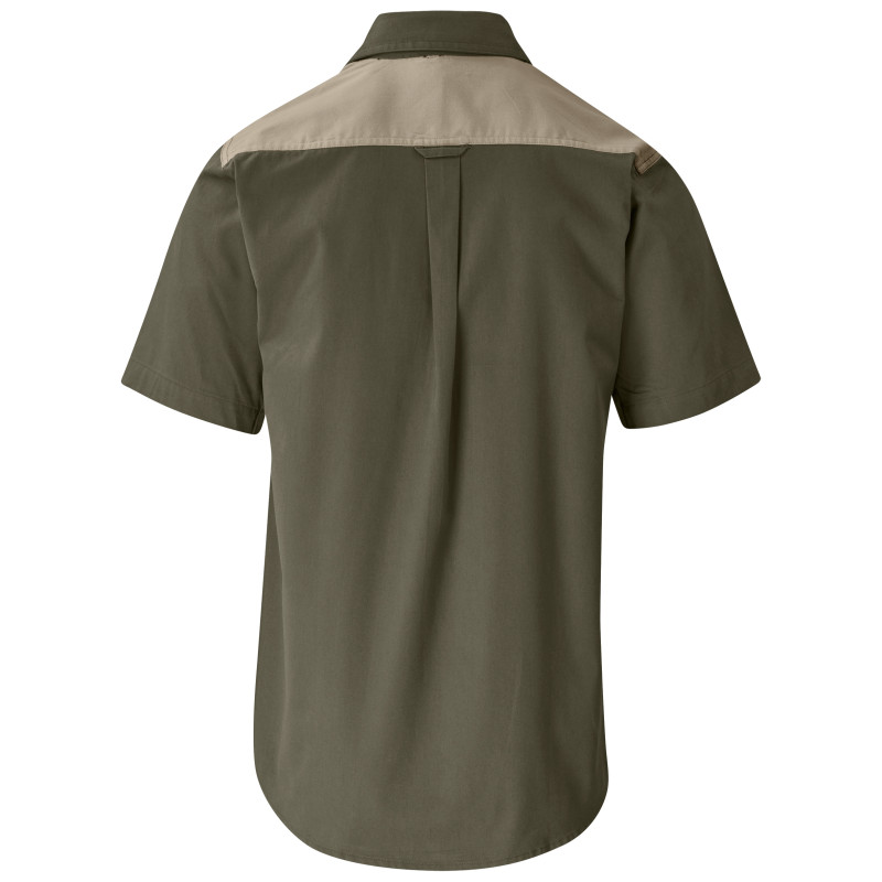 Mens Short Sleeve Serengeti 2-Tone Bush Shirt