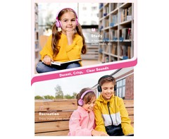 Mpow Che 1 Kids Wired Headset (Pink)