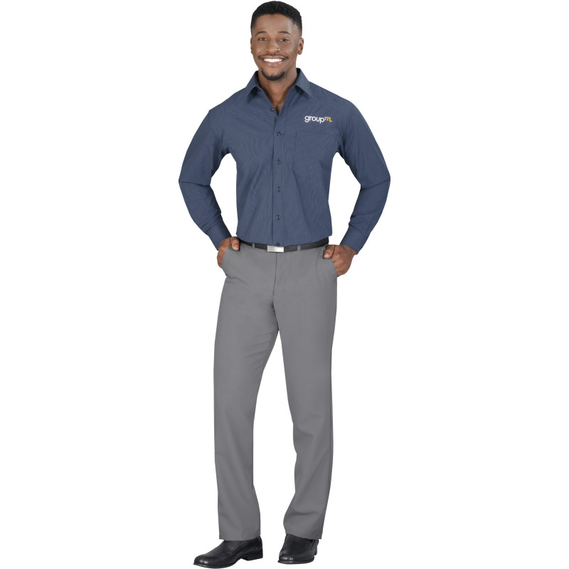 Mens Long Sleeve Micro Check Shirt