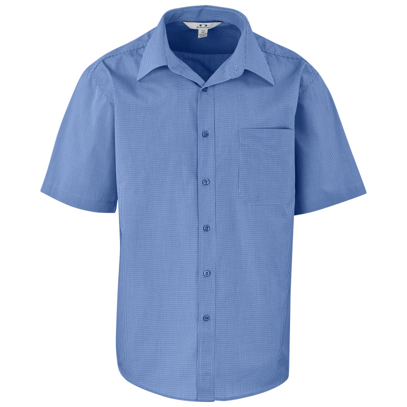 Mens Short Sleeve Micro Check Shirt