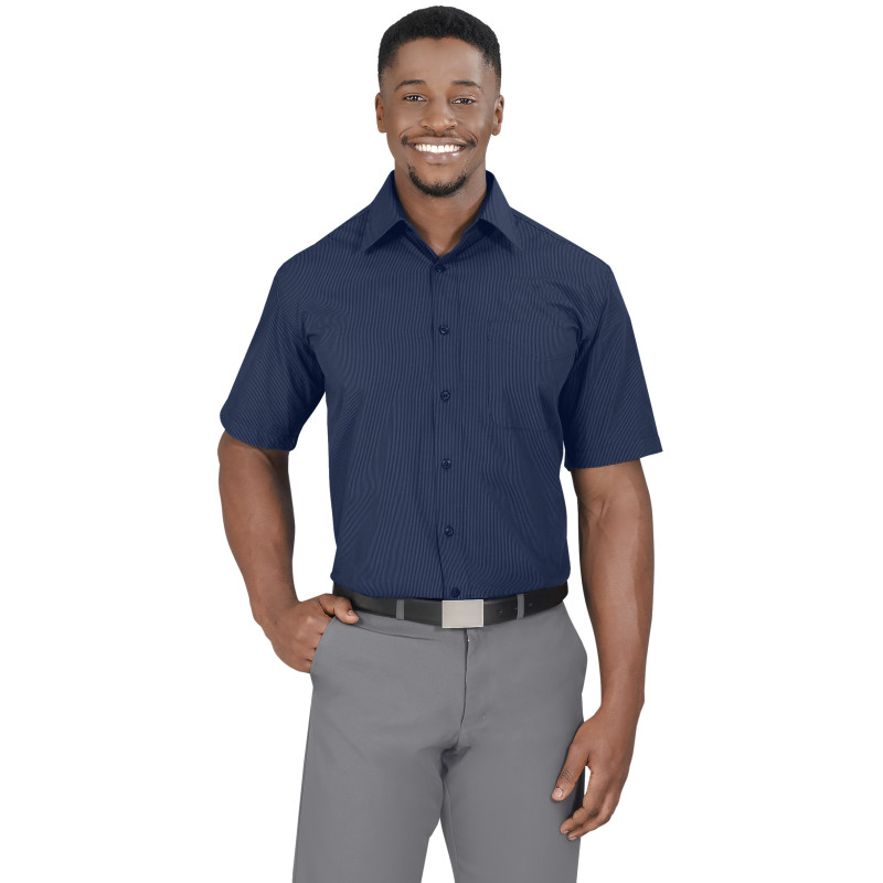 Mens Short Sleeve Micro Check Shirt