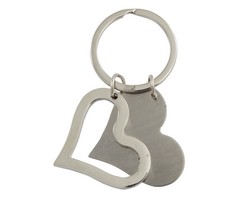Dual Heart Keyring 