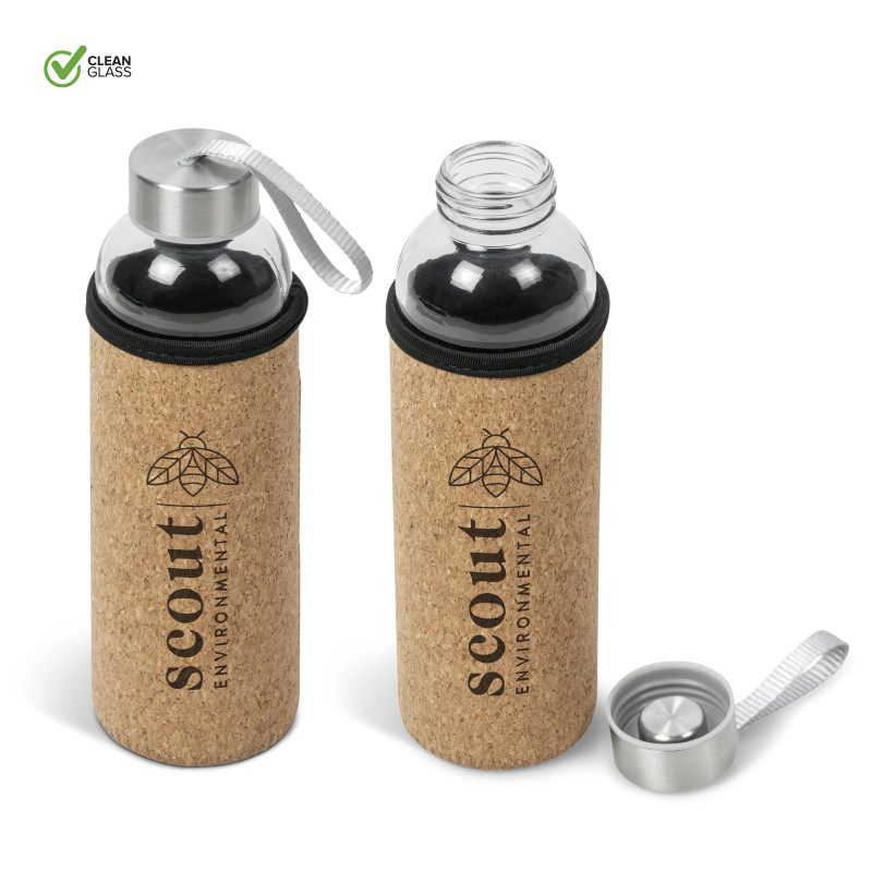 Kooshty Kork Glass Water Bottle - 500ml