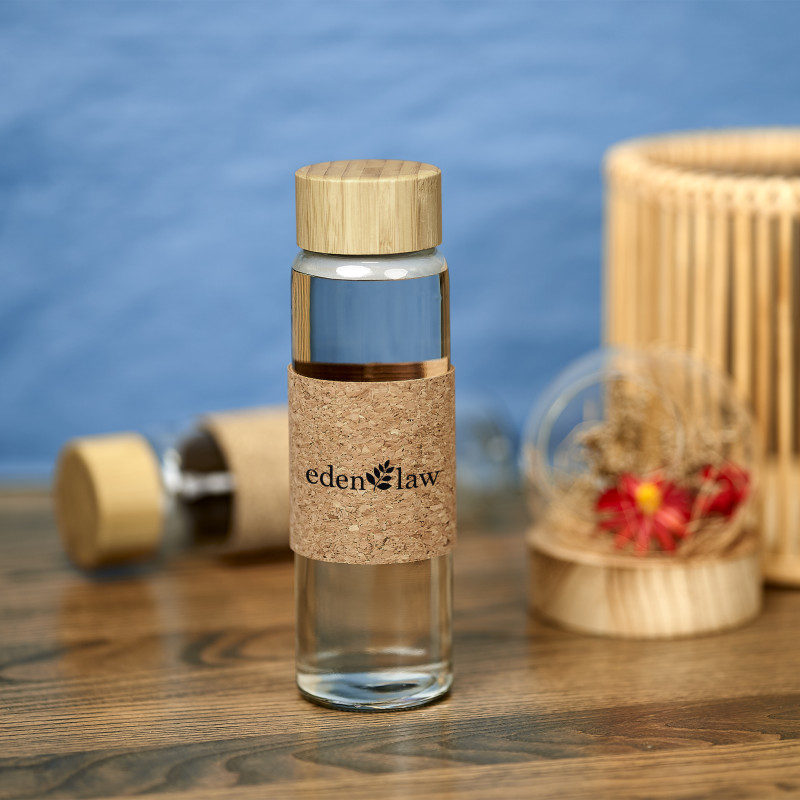 Kooshty Bamboost Glass Water Bottle - 700ml