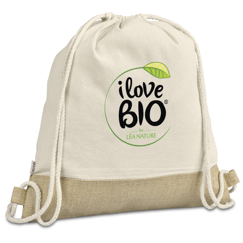 Okiyo Bijin Jute & Cotton Drawstring Bag