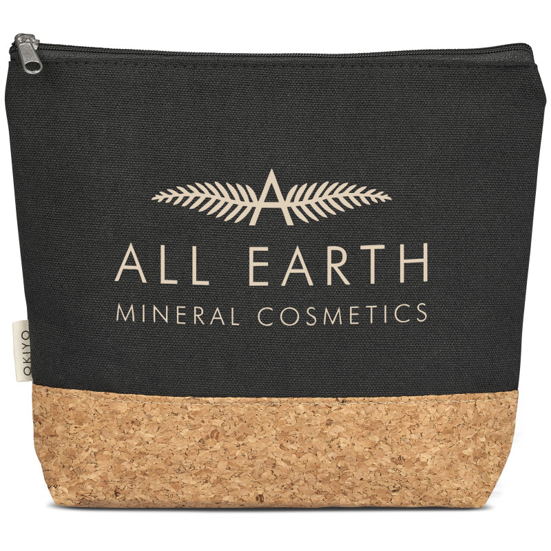 Okiyo Koruku Cork & Cotton Cosmetic Bag