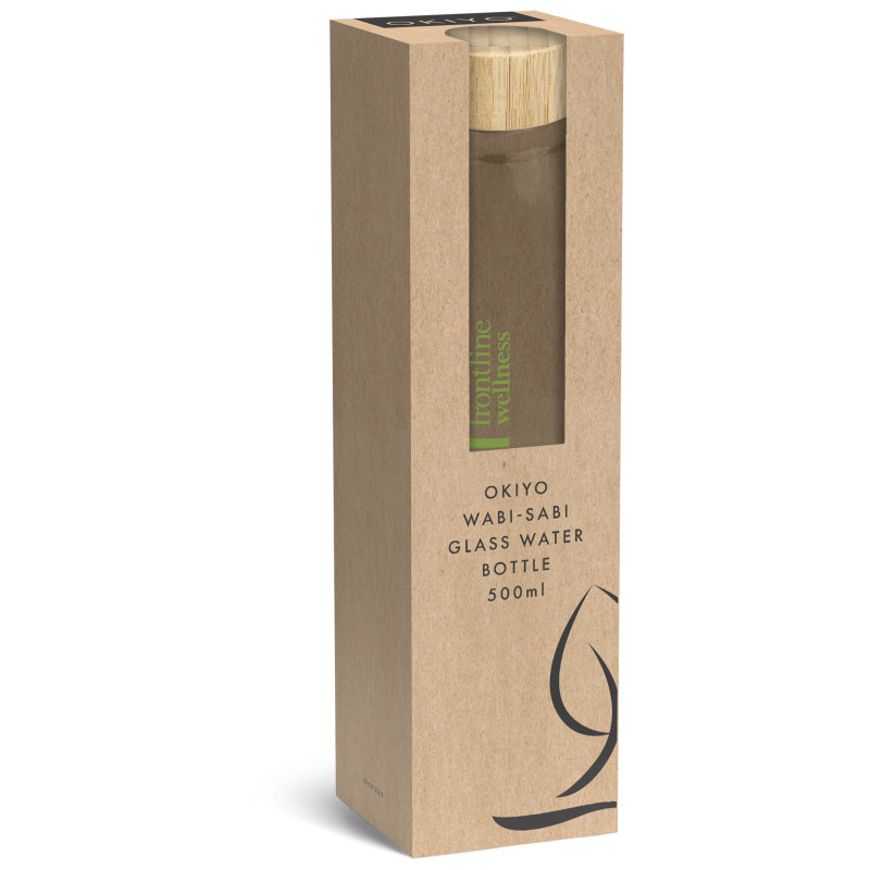 Okiyo Wabi-Sabi Glass Water Bottle - 500ml